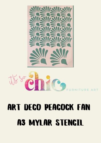 Art Deco Peacock Fan A3 Mylar Stencil