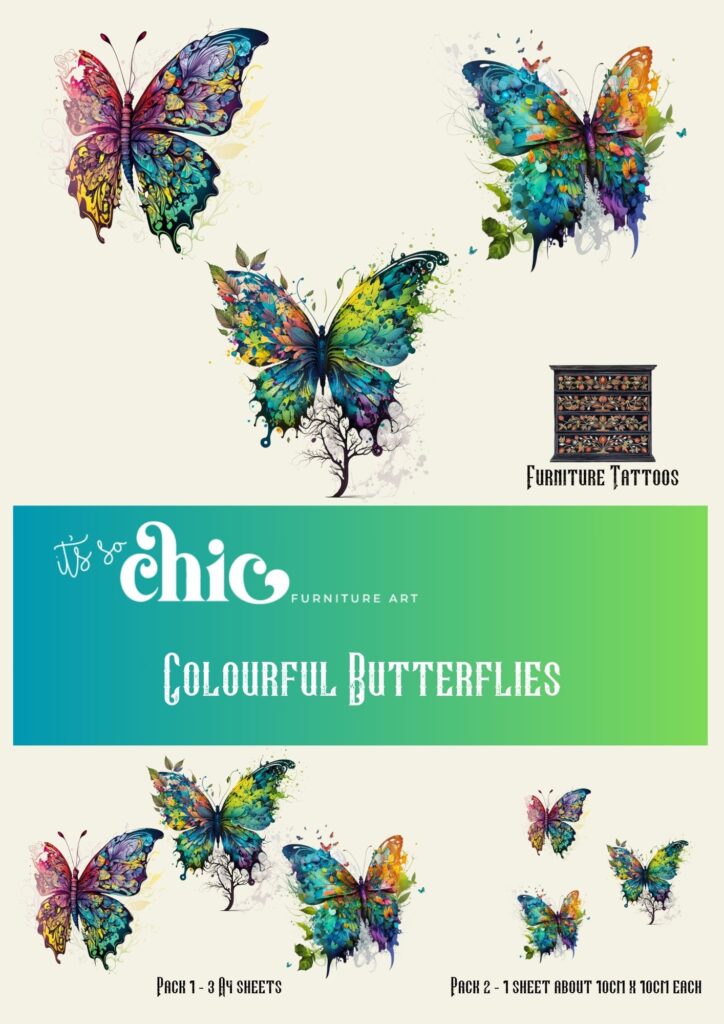 Colourful Butterflies Furniture Tattoos®️ (transfers) available in 2