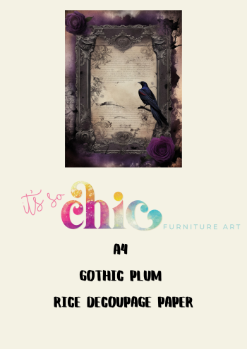 A4 Gothic Plum Rice Decoupage Paper