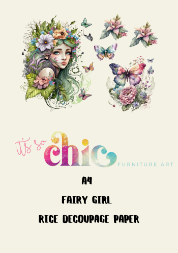 A4 Fairy Girl Rice Decoupage Paper