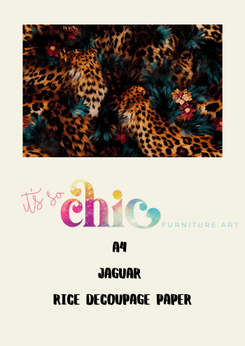A4 Jaguar Rice Decoupage Paper
