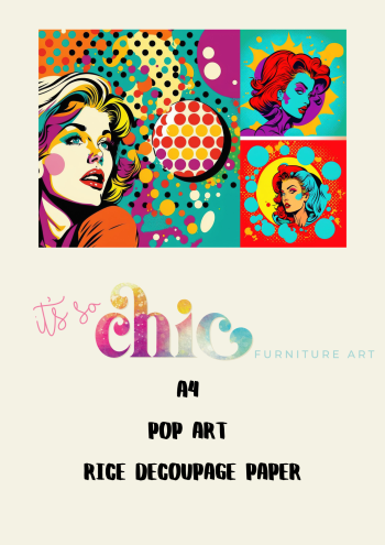A4 Pop Art Rice Decoupage Paper