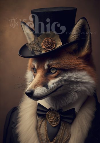 A2 Mr Fancy Fox Decoupage Paper Paper Craft Decoupage Papers for Furniture Poster Quality