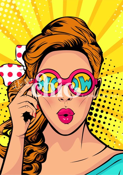 Decoupage Paper For Furniture A0/A1/A2/A3 WOW pop-art, vibrant illustration, retro design, comic style, playful artwork