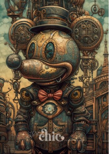 Print On Demand A1/A2/A3 Steampunk Mickey Decoupage Paper Paper Craft Decoupage Papers for Furniture Poster Quality