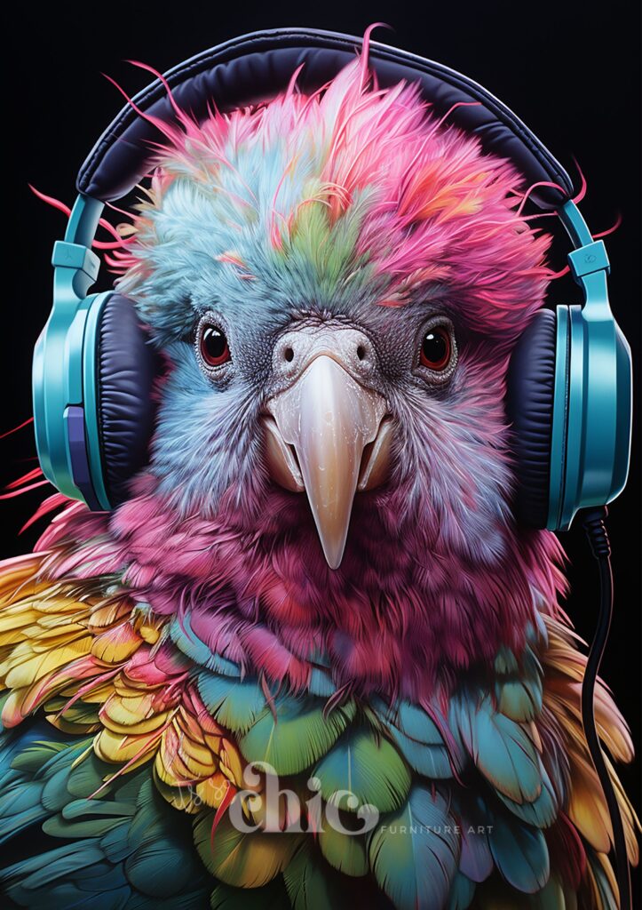 Print On Demand A1/A2/A3 Psychedelic Kakapo Decoupage Paper Paper Craft