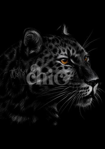 Decoupage Paper For Furniture A0/A1/A2/A3/A4 Mysterious Leopard leopard portrait, wildlife art, animal illustration, modern art, detailed artwork