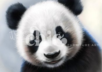Decoupage Paper For Furniture A0/A1/A2/A3/A4 Baby Panda panda portrait, wildlife art, animal illustration, cute panda, nature artwork