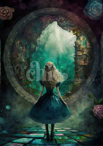 Decoupage Paper For Furniture A0/A1/A2/A3 Entering Another World enchanted portal, fantasy art, underwater world, whimsical art, adventure illustration