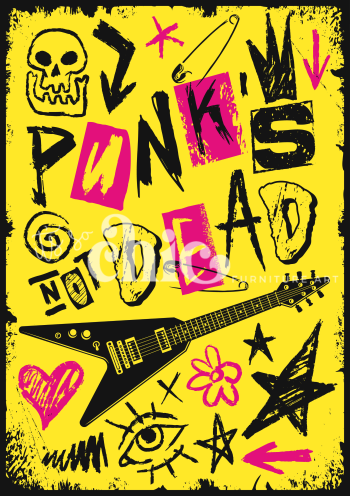 A0/A1/A2/A3 Punk's Not Dead Decoupage Paper For Furniture