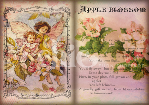 A0/A1/A2/A3 Flower Fairy Apple Blossom Decoupage Paper For Furniture