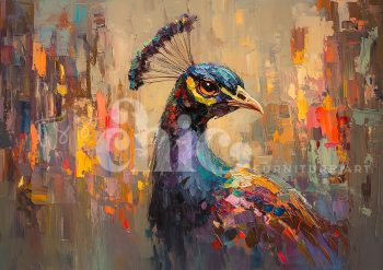 Decoupage Paper For Furniture A0/A1/A2/A3 A Peacock’s Dream peacock art, abstract painting, vibrant wildlife, colourful decor, modern art