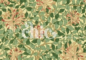 Decoupage Paper For Furniture A0/A1/A2/A3 Honeysuckle floral pattern, vintage decor, botanical illustration, nature art, home design, honeysuckle