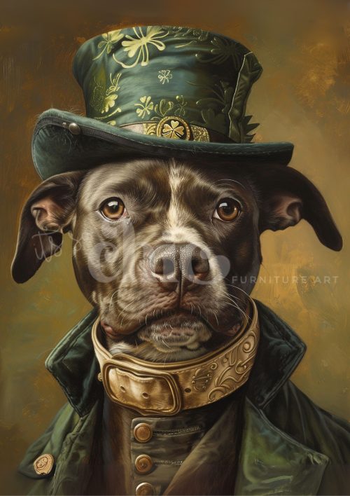 Decoupage Paper For Furniture A0/A1/A2/A3 Tobias Sniffins dog portrait, whimsical art, stylish pet, unique illustration, vibrant decor