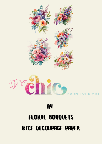 A4 Floral Bouquets Rice Decoupage Paper