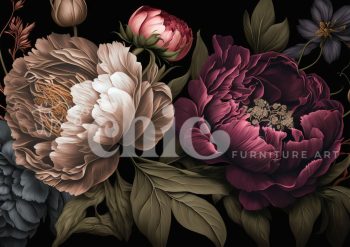 Decoupage Paper for Furniture A0/A1/A2/A3 Vintage Floral vintage peony art, elegant floral artwork, nature-inspired wall decor, artistic flower prints, peony illustration, botanical art prints, decorative flower paintings, peony flower art, vintage floral design, elegant nature artwork