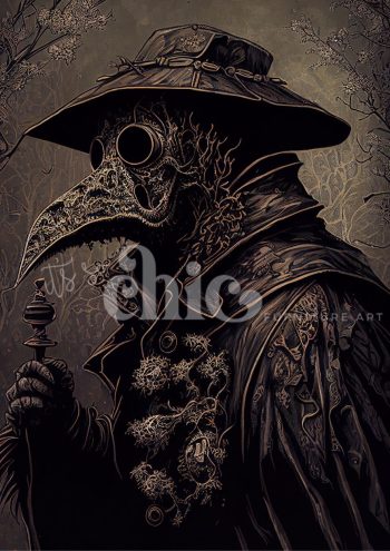 Decoupage paper for furniture mysterious gothic art, plague doctor mask artwork, dark historical illustrations, gothic plague art, eerie mask art, vintage plague doctor imagery, dark fantasy art, historical gothic masks, plague era artwork, macabre art pieces
