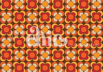 A1 70's Flower Power Decoupage Paper for Furniture