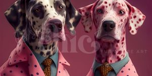 Decoupage Paper For Furniture A0/A1/A2/A3/A4 Polka Dot Palls anthropomorphic portrait, canine, stylized, suits, polka-dot, dalmatians, whimsical, playful, fashion, pets, illustration, vibrant, unique, character, fun, art dalmatian art, canine portrait, whimsical illustration, dog fashion, polka-dot art