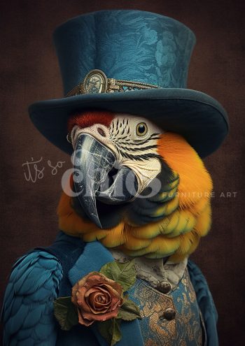 A3 Squawksalot Decoupage Paper for Furniture 'Facing Left'