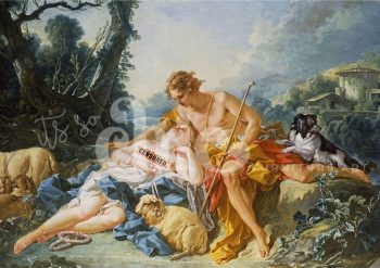 A1 François Boucher - Daphnis and Chloe  Decoupage Paper for Furniture